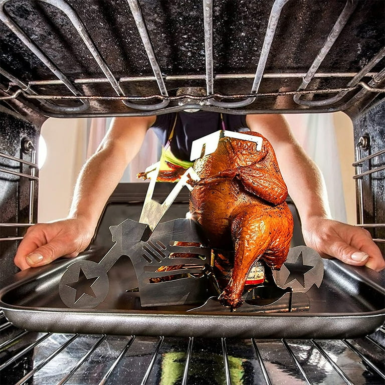 FZFLZDH Beer Can Chicken Holder Portable Chicken Stand Beer