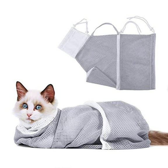 FZFLZDH Cat Grooming Bath Bag,Multifunction Pet Bathing Mesh,Nail Trimming Injecting Anti Scratch Bite Restraint