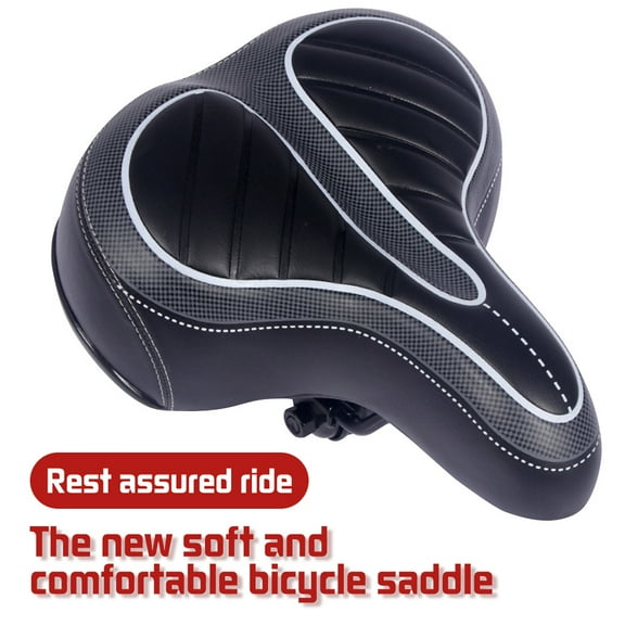 FZFLZDH Comfortable Bike Seat Cushion Bicycle Seat for Men Women with Dual Shock Absorbing Ball Waterproof Wide Bicycle Saddle Fit for Stationary Exercise Indoor Mountain Road Bikes