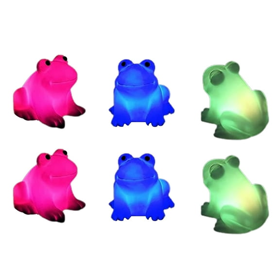 FZFLZDH Cute LED Night Creative Color Changing Frog Lamp Glowing Colorful LED Night Light for Children Bedroom Desk Party Decoration Gift (Frog Night Light)