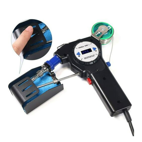 FZFLZDH Digital Auto Solder Feed Soldering Gun, Portable with On-off switch, Variable Temperature (194°F to 896°F), useful °F /°C Display, Digital Cal and 10-min Sleep Timer