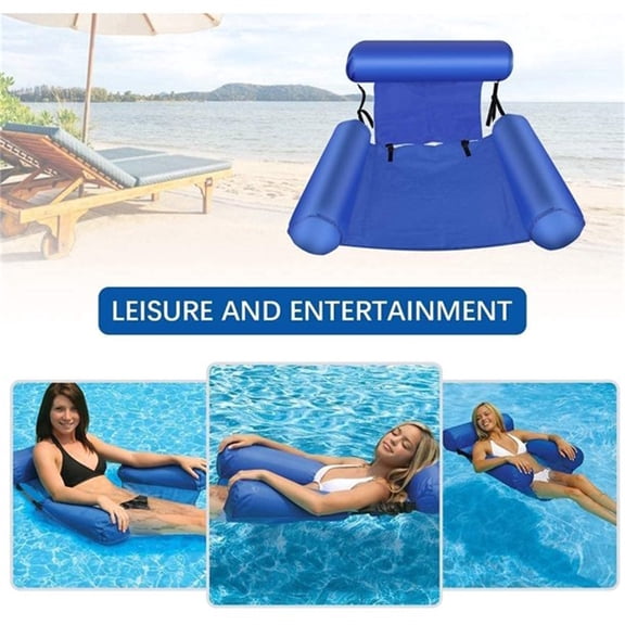 FZFLZDH Inflatable Swimming Floating Chair Pool Float Lounge ,Adults Water Chair Lounge, Portable Swimming Pools Hammock Lounge Chair
