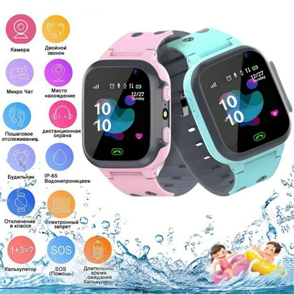 FZFLZDH Kids Smartwatch Phone - Boys Girls Waterproof 1.44" Touch Screen Watch with GPS Locator Call Voice SOS,Take pictures,Alarm Pedometer WiFi Wrist Watch