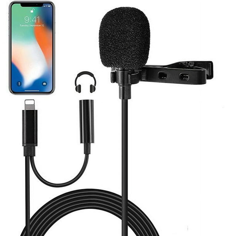 FZFLZDH Lavalier Lapel Microphone Compatible with iPhone