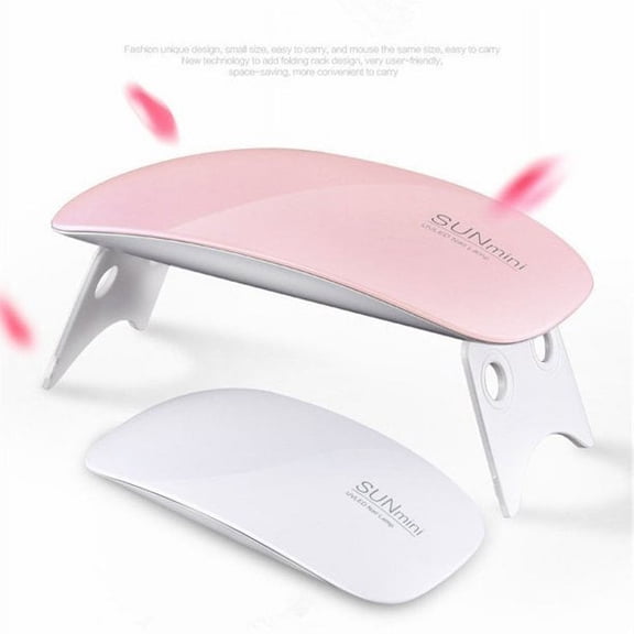 FZFLZDH Manicure USB Mouse Mini Phototherapy Machine Dryer LED Portable Nail Baking Light Therapy Lamp 6W Nail Dryer Pink