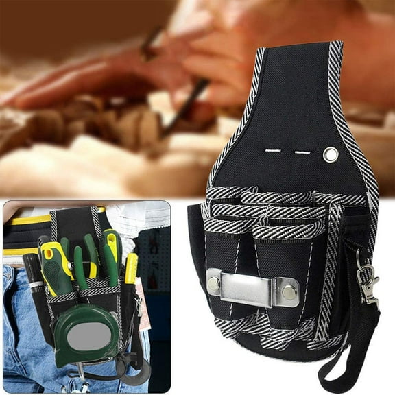 FZFLZDH Multi-Pocket Waist Belt Pouch Storage Bag for Holster & Cordless Electric Drill Holster Screwdriver Heavy Duty Cordless Tool Holder