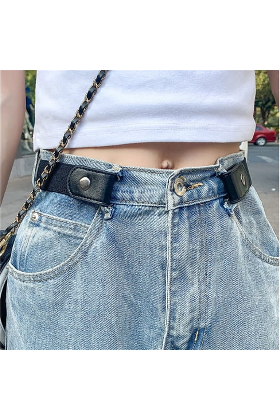 No Buckle Stretch Belt Adjustable Unisex Belt Invisible Elastic Belt for Men Women Jeans Pants Skirts