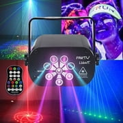 FZFLZDH Party Light Stage Laser Light Mini Flash USB Strobe Light 128 Pattern RGB Color DJ Disco Lights Projector by Sound Activated Remote Control for Stage Lighting Christmas Parties (Charge)