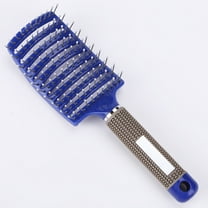 FZFLZDH Professional Curved Vent Styling Hair Brushes Paddle Detangling Brush for Wet Dry Curly Thick Straight Hair, Blue