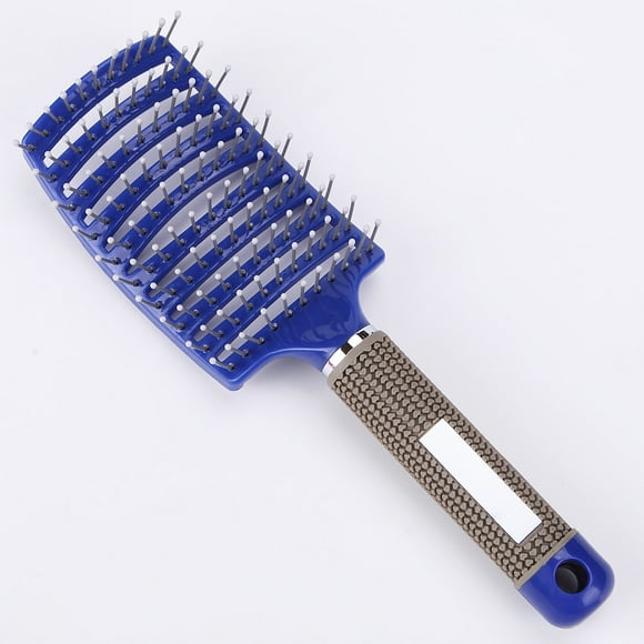 FZFLZDH Professional Curved Vent Styling Hair Brushes Paddle Detangling Brush for Wet Dry Curly Thick Straight Hair, Blue