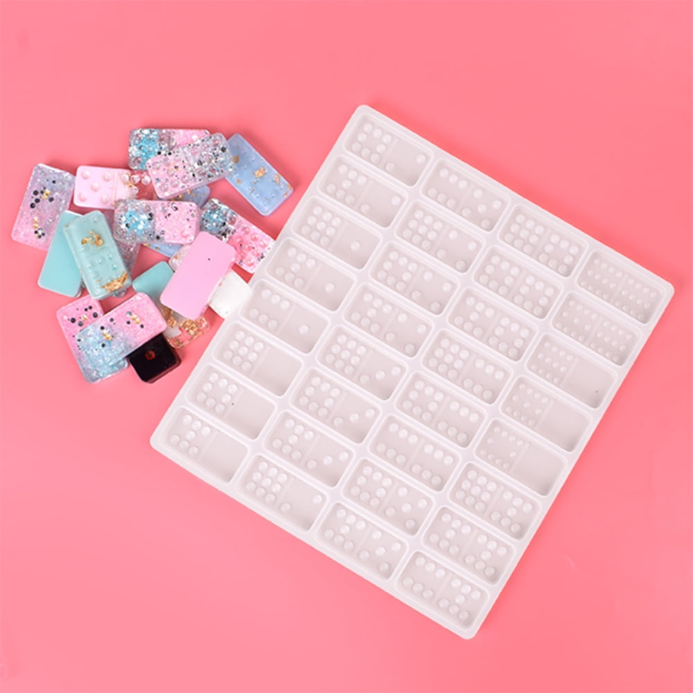 FZFLZDH Professional Domino Molds for Resin Casting Jumbo Domino Molds for Resin Casting Double 12 Dominoes Mold, Shiny & No Scratches & Durable