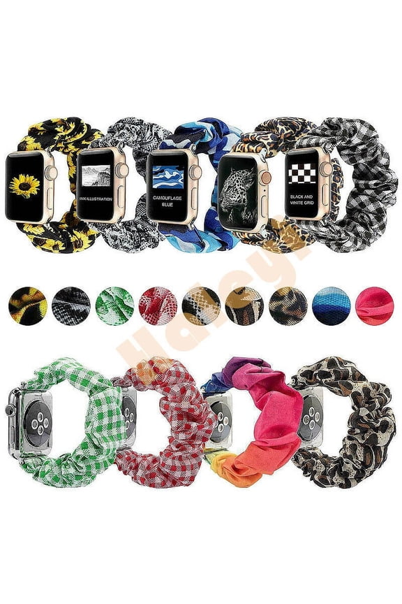 Scrunchie Fashion Fabric Covered Band Strap For Apple Watch iWatch Series 5/4/3/2/1 38/40mm