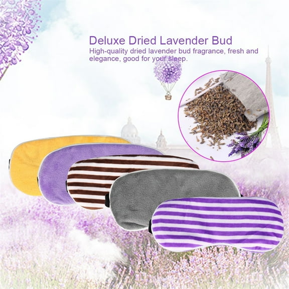 FZFLZDH Sleep Eye Mask USB Heating Steam Eye Shade Lavender Massager for Eyes Sleeping Travel Sleeping Mask Soft Eye Shade Cover for Travel Yoga Nap, Purple Stripe