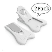 FZFLZDH Sliding Door Lock for Child Safety, KongNai Baby Proof Lock for Patio, Closet,Shower,Window,Wardrobe, Childproof Cupboard Kitchen Cabinet Glass Door Latch, Tool- Free, Screwless2 Pack