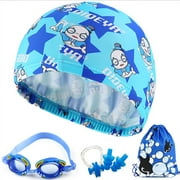 FZFLZDH Swim Goggles Swim Cap, Swimming Goggles No Leaking Anti Fog UV Protection Triathlon Swim Goggles with Protection Case Nose Clip Ear Plugs for Adult Men Women Girls Youth Kids Child