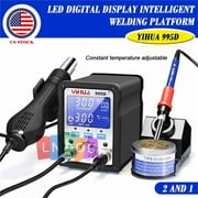 FZFLZDH YIHUA 995D 110V Rework Station 2 in 1 60W Solder Station Hot Air Gun+ Parts Set