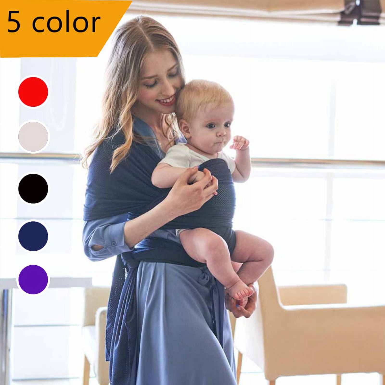 FZFLZDHBaby Wrap Ergo Carrier Sling Available in 5 Colors Baby Sling Baby Wrap Carrier Nursing Cover Specialized Baby Slings and Baby Wraps