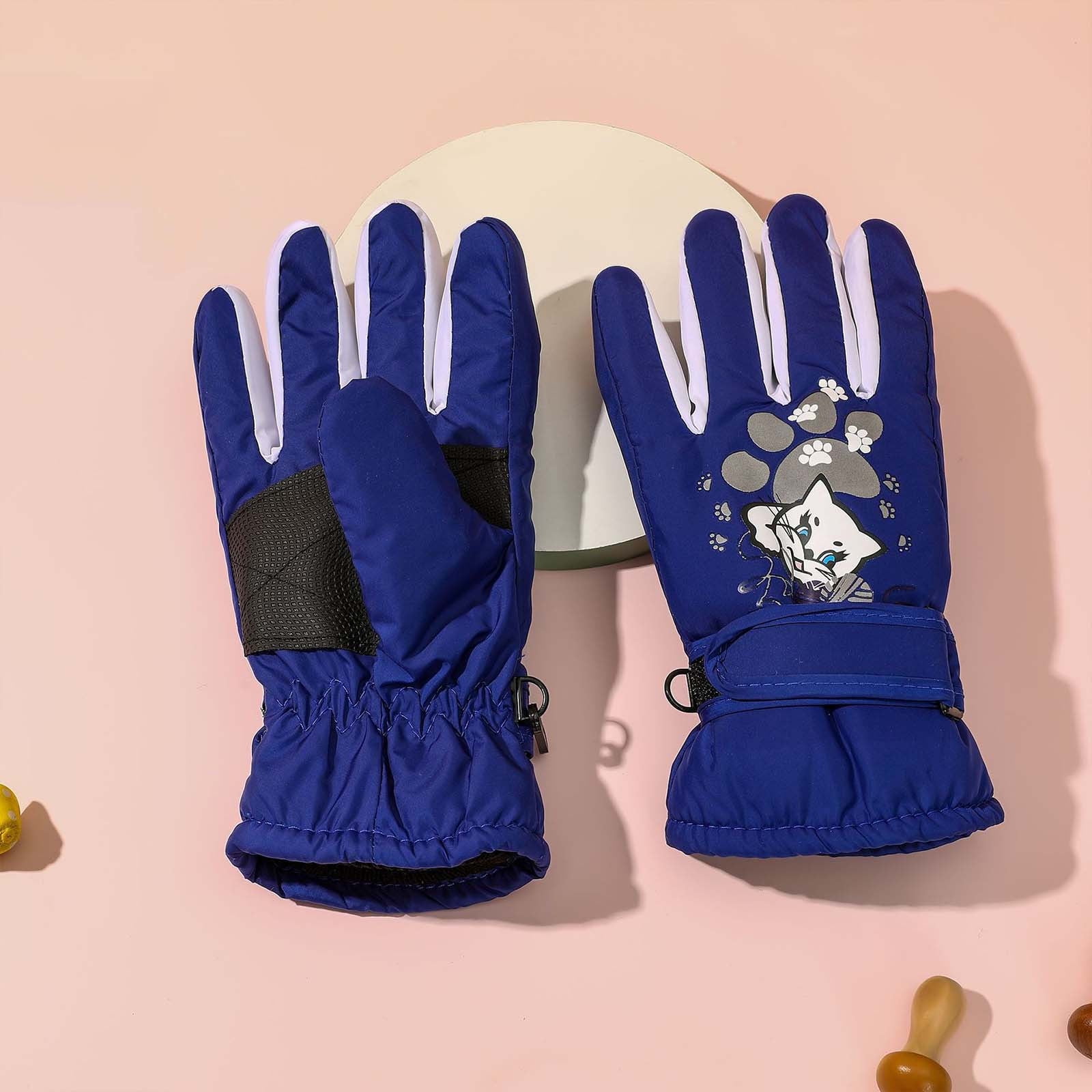 FZM Kids Winter Gloves Snow Ski Waterproof Thermal Insulated Gloves For Boys Girls Toddler