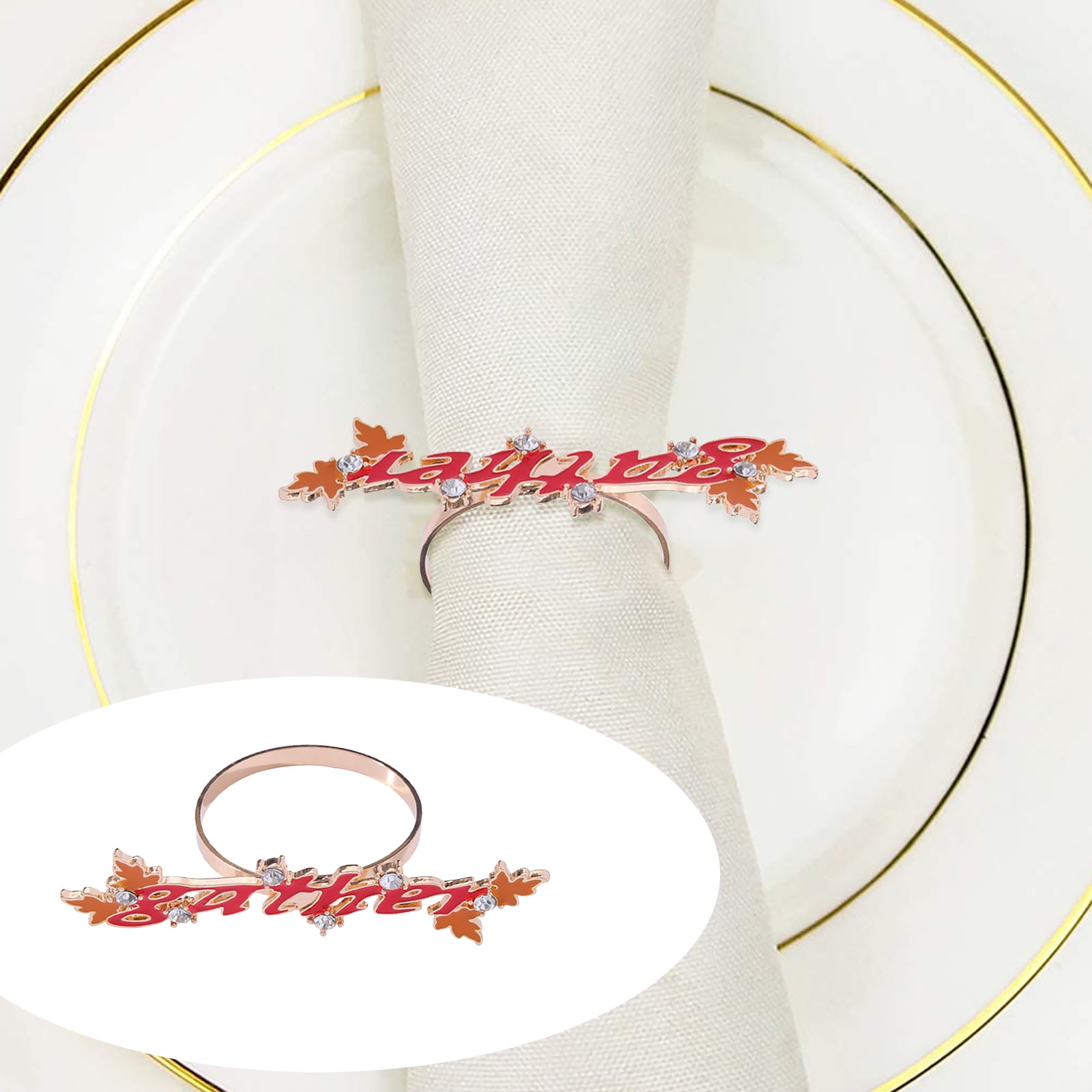 FZM Party Decorations Creative English Letter Napkin Ring Thanksgiving