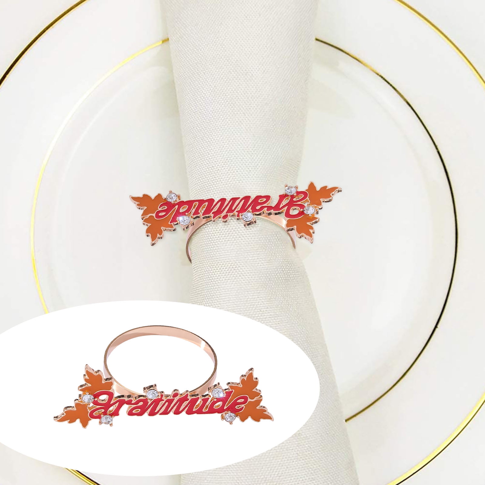 FZM Party Decorations Creative English Letter Napkin Ring Thanksgiving