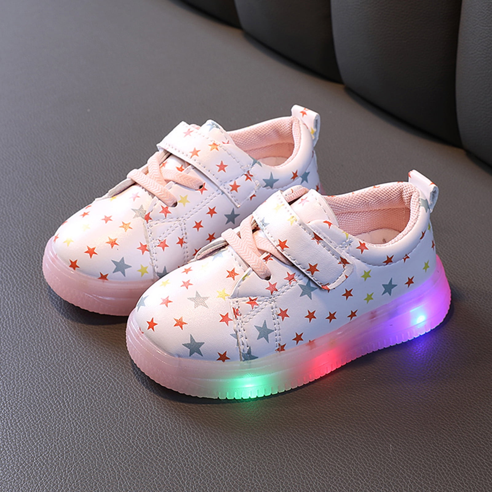 FZM Toddler Shoes Led Kids Girls Sneakers Sport Light Bling Baby