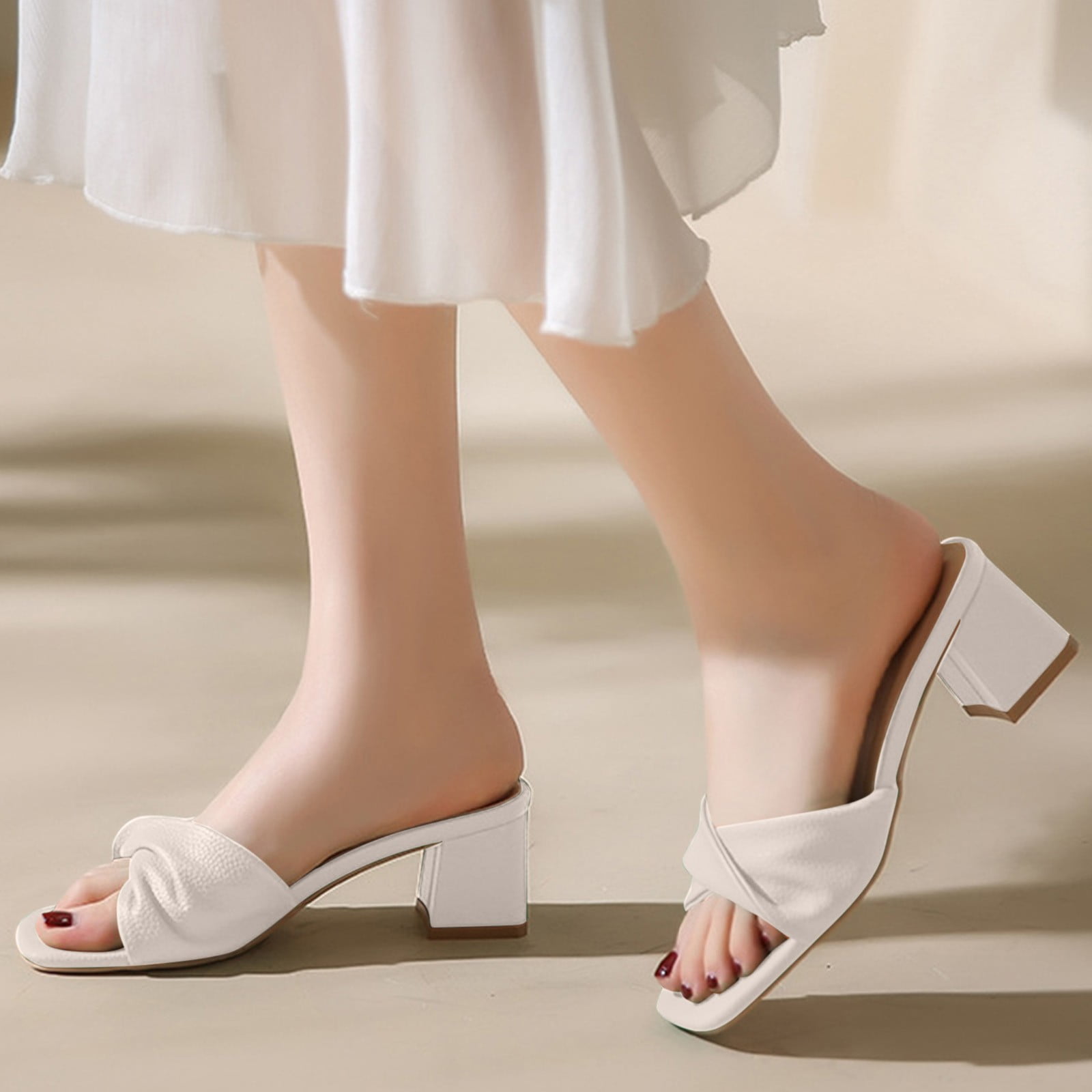 Fzm Women Shoes Ladies Summer Fashion Big Size Transparent Glass Heel High Heels Sandals, Women's, Size: 6.5, Brown
