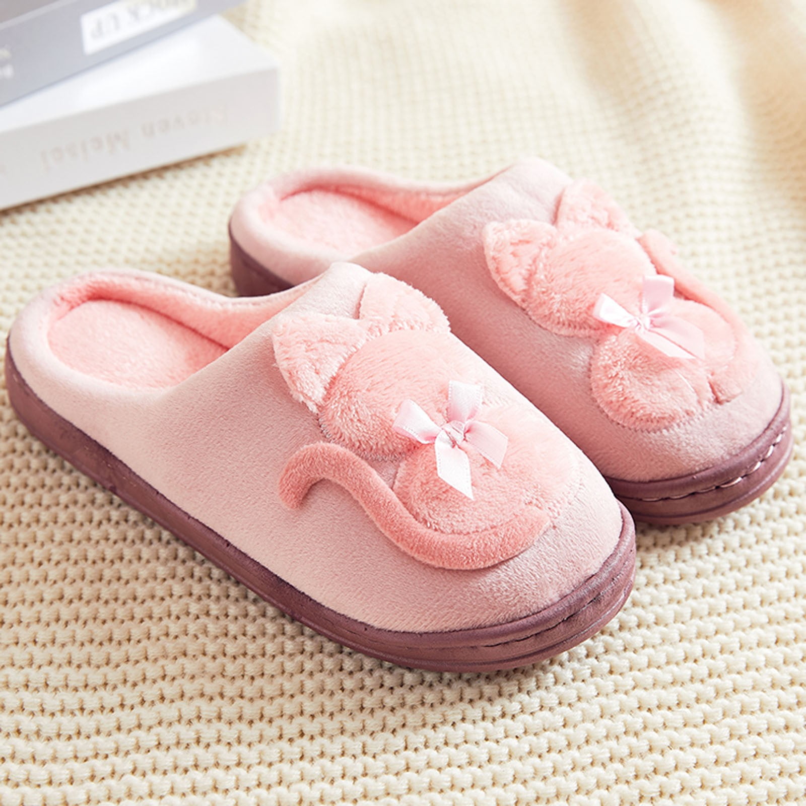 Fur Slides Women Summer Furry Slippers Fluffy Home Shoes Ladies