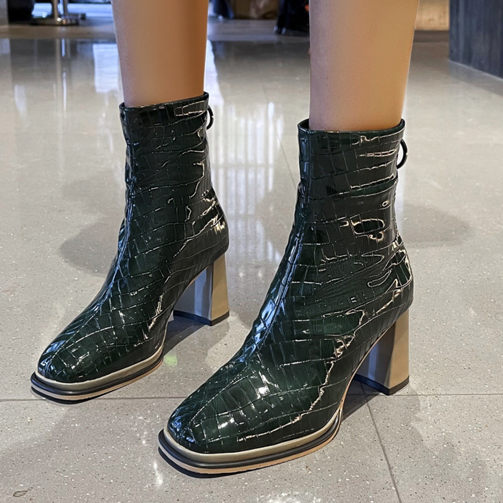 Topshop hurricane top croc boots