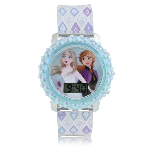 FZN4932WM Frozen Flashing Lights LCD Watch with Printed Strap
