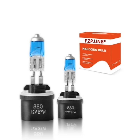 FZPJJNB 2PCS 880 Halogen 12V 4200K Car Fog Light Bulb Bright White Glass 884/885/892/893/899