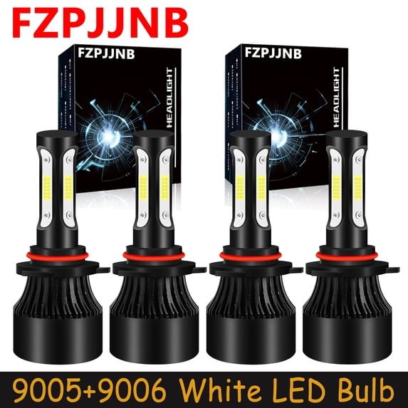 FZPJJNB 4Side for Chevy Chevrolet Tahoe 2000-2006 LED Headlight Light Bulb Kit,9005+9006,White,X7,C05