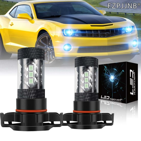FZPJJNB 80W Ice Blue LED Automotive Bulb, 8000K, Fits Chevy Camaro 2010-2013, 2 Pack