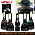 thumbnail image 1 of FZPJJNB 9005+9006+880 for Gmc Yukon Denali 2004-2005 White Led Headlights Bulb High Low Beam Fog Light,C9B,C03, 1 of 15