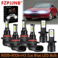 thumbnail image 1 of FZPJJNB 9005+9006+H3 for Subaru Svx 1992-1997 Ice Blue Led Headlights Bulb High Low Beam Fog Light,HKL,C03, 1 of 9