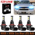 thumbnail image 1 of FZPJJNB 9005+9006 for Chevy Trailblazer 2002-2009 Ice Blue Led Headlights Bulb High Low Beam,HKL,C18, 1 of 10