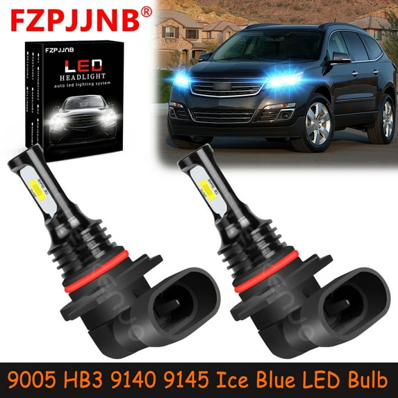 FZPJJNB 9005 9140 9145 for Chevy Traverse 2009-2012 Ice Blue Led Headlights Bulb High Beam,HKL,C14