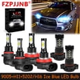 thumbnail image 1 of FZPJJNB 9005+H11+5202/H16 for Dodge Charger 2011-2014 Ice Blue Led Headlights Bulb High Low Beam Fog Light,HKL,C03, 1 of 15