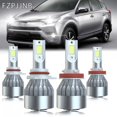 thumbnail image 1 of FZPJJNB 9012+H11 LED White 6000K Automotive Bulb Fits Toyota RAV4 2016 2017 2018, 1 of 12