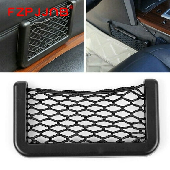 FZPJJNB Back Car Rear Seat Back Side Trunk Cargo Net Organizer Cage Storage Pocket Bag Mesh US Stock