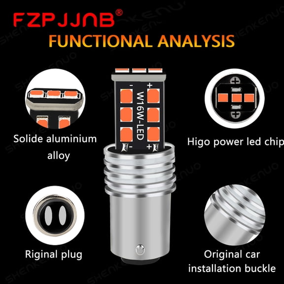 FZPJJNB DR650S DR650SE 1157 Red LED Automotive Bulb Fits Suzuki