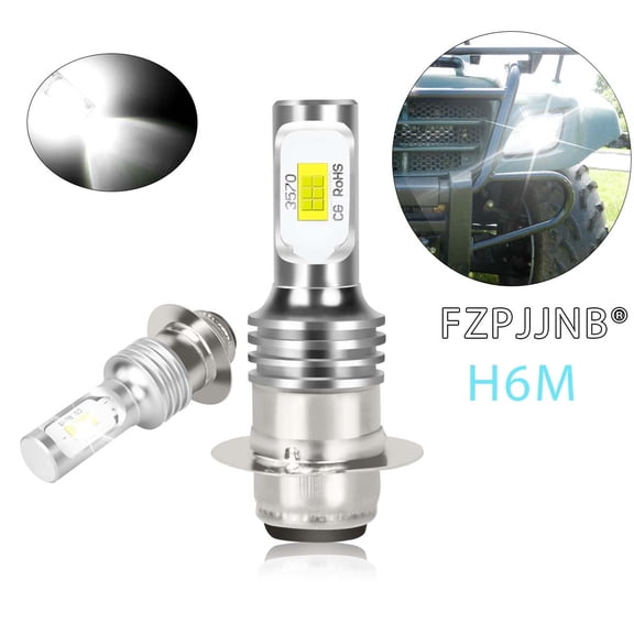 FZPJJNB Fits 2002- 2007 Suzuki Eiger 400 - LED Bright White 6000K H6M Headlight Bulbs