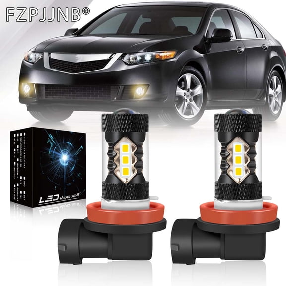 FZPJJNB For Acura Tsx Ilx Tl Mdx Rdx Rl - H8 H11 H16 Led Fog Light Driving Drl Light Bulbs Golden Yellow