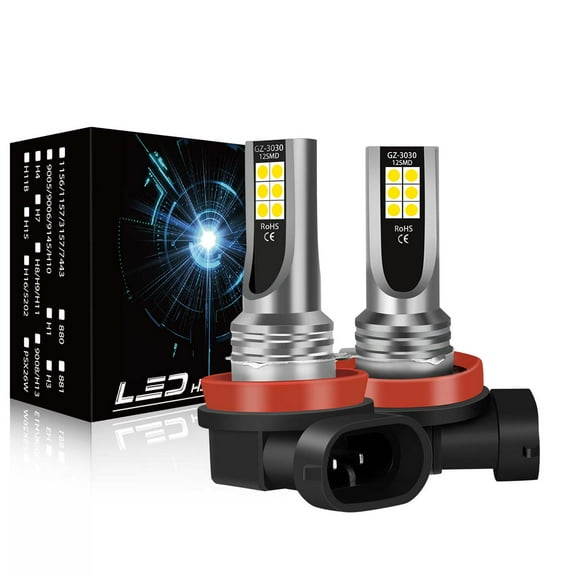 FZPJJNB For BMW F10 F11 F30 F31 F34 H11 LED Fog Light Bulbs 6000K
