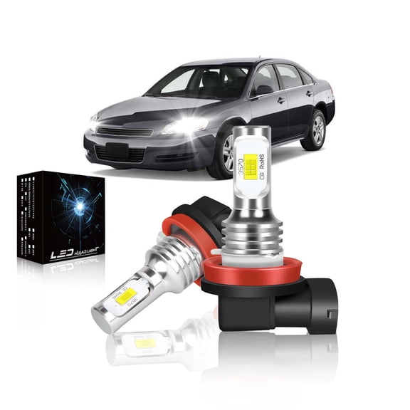 FZPJJNB For Chevy Impala 2006-2013 - H9/H11 LED Headlight Bulbs Low Beam 6000K