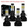 thumbnail image 1 of FZPJJNB For Ford Expedition 2003-2006 4-Sides 9005 9006 LED Headlight Bulbs High Low Beam Kit 6000K, 1 of 11