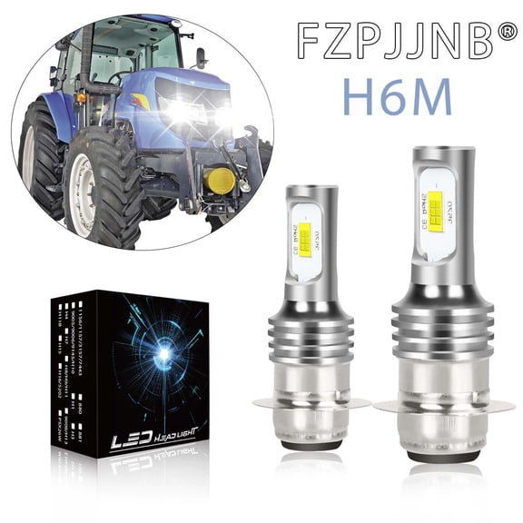 FZPJJNB For ISEKI Tractor - H6M LED Headlight Bulbs,Super Bright White 6000K,Pack of 2