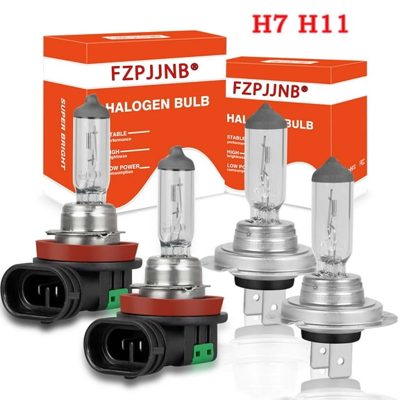 FZPJJNB For Kia Sorento 2011-2016 Halogen Headlight Hi/Lo Beam Bulbs Kit 3400K,Pack of 4