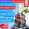 thumbnail image 1 of FZPJJNB For Nissan Rogue 2014-2020 LED Headlight Bulb High Low Beam Fog Light White F2QC, 1 of 13