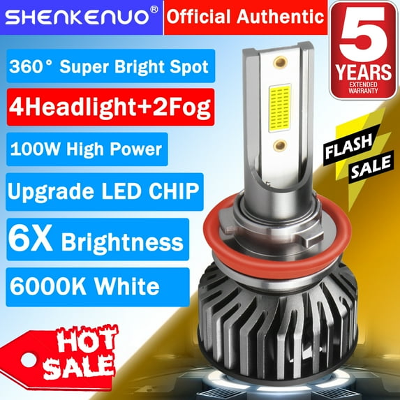 FZPJJNB For Saturn Sky 2007-2010 LED Headlights Bulbs High Low Beam Fog Light White F2QC