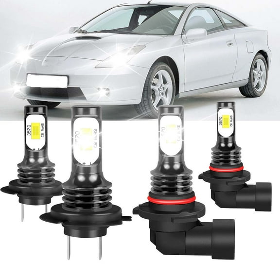 FZPJJNB For Toyota Celica 2000 2001 2002 - LED Headlight Bulbs Kit,High Low Beam Fog Light Combo